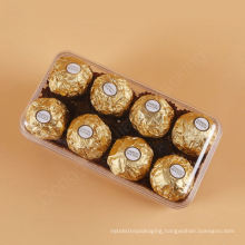Clear Plastic Chocolate Packaging Box, PS Chocolate Box with Clear Lid